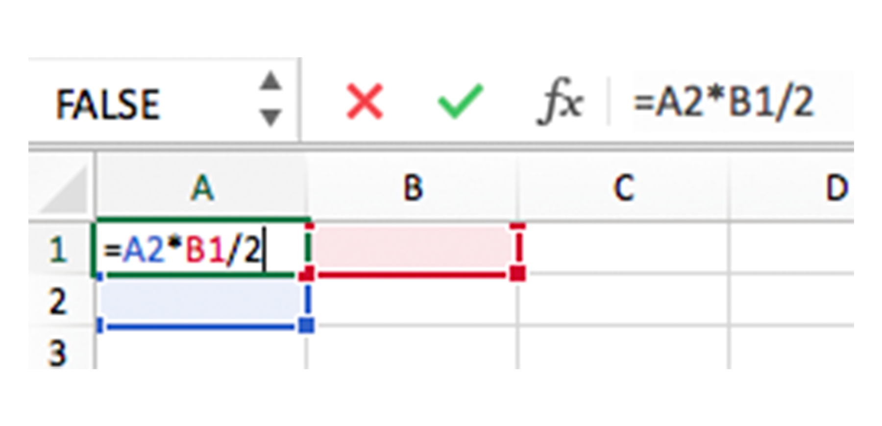 Screenshot showing a formula in Microsoft Excel