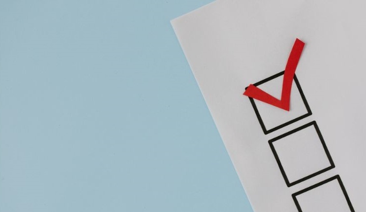 Survey checkbox containing a tick inside. 