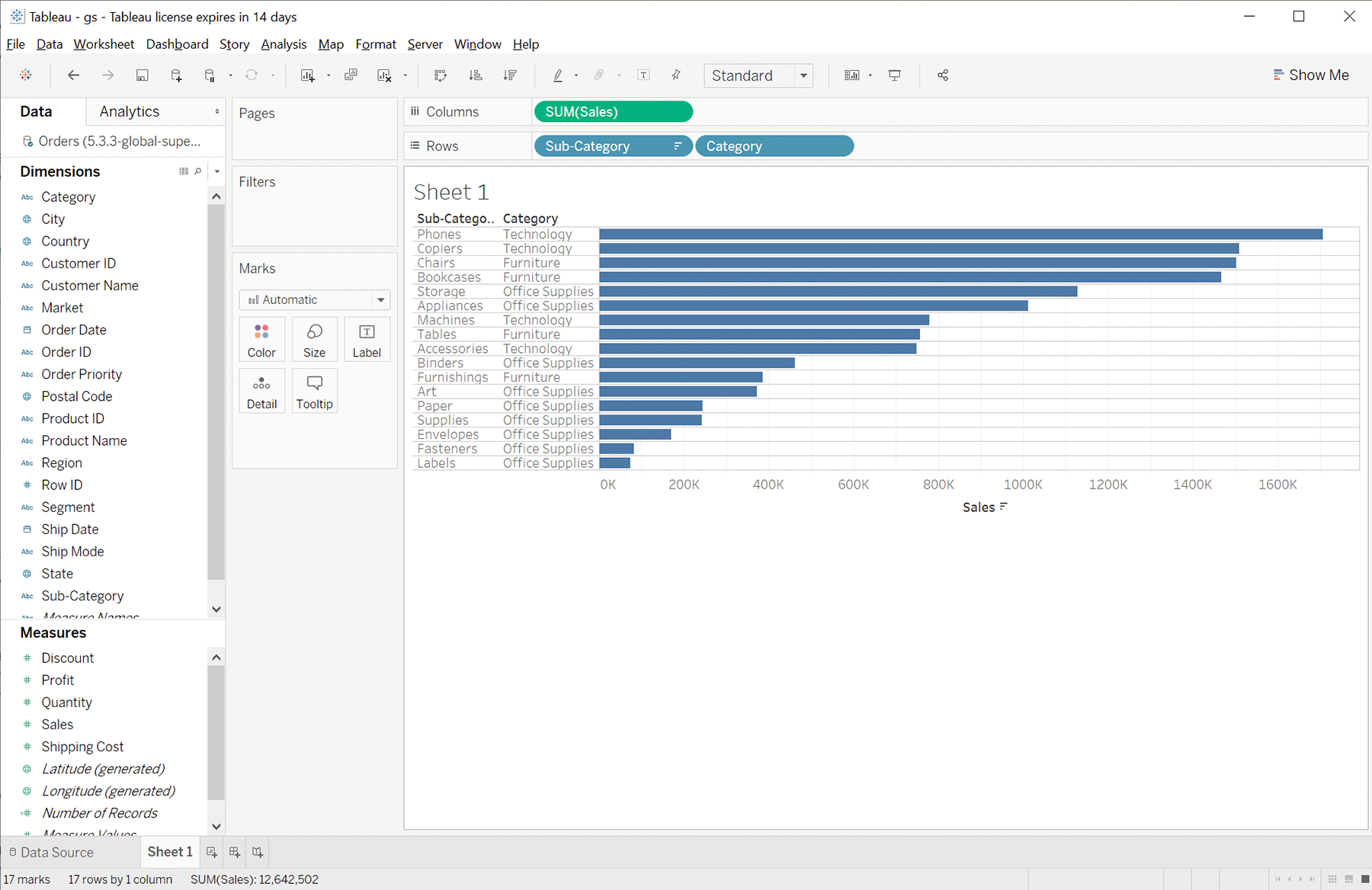 Making Transparent Bar Charts in Tableau