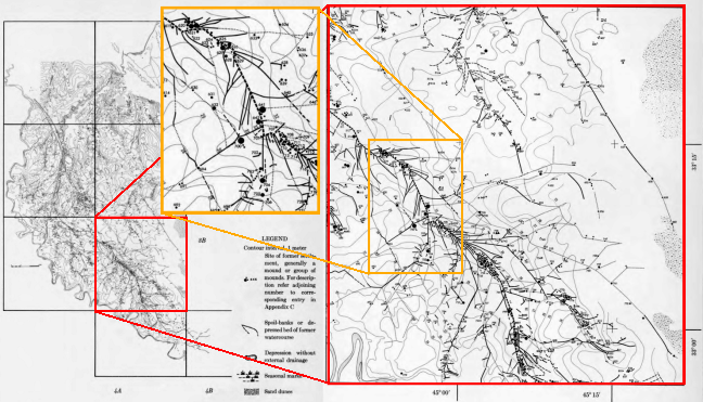 Iraq archaeology survey map