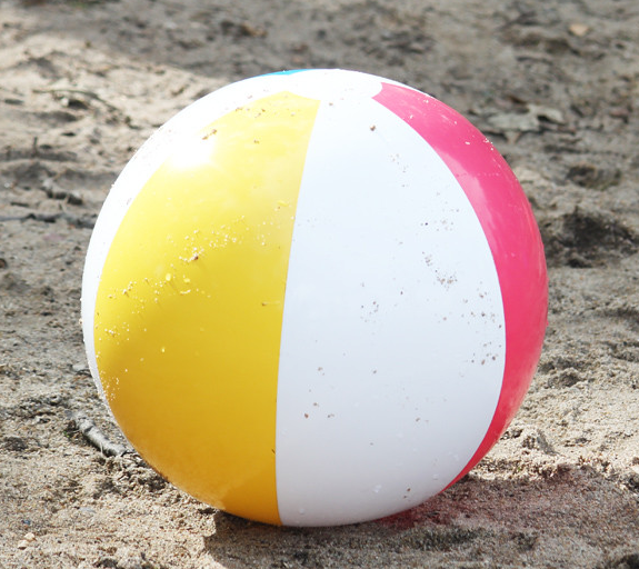 multicoloured beach ball