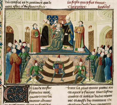 Coronation of Henry IV © British Library Board. From Chroniques, Vol. IV, part 2 by Jean Froissart c.1471. Made available under Creative Commons CC0 1.0 Universal Public Domain Dedication Coronation of Henry IV © British Library Board. From Chroniques, Vol. IV, part 2 by Jean Froissart c.1471. Made available under Creative Commons CC0 1.0 Universal Public Domain Dedication