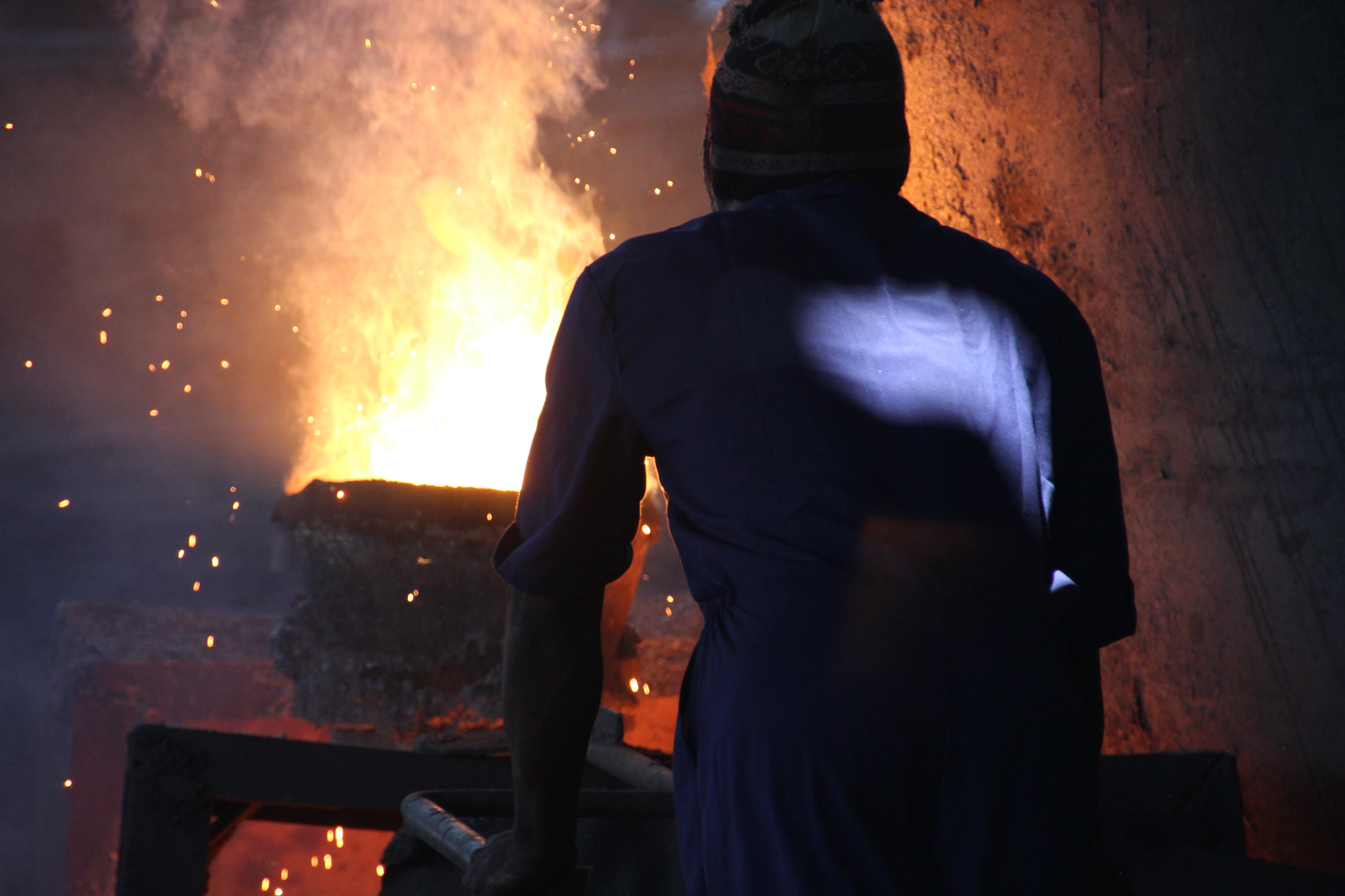 Smelteries are examples of workplaces with very high temperatures