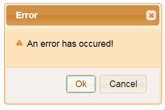 error message
