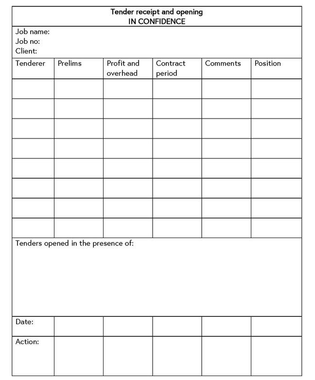 selection and appointment in the tender process tender process