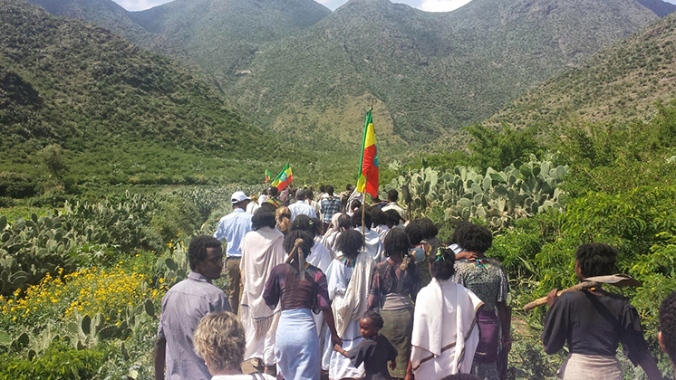 Ethiopians going to work