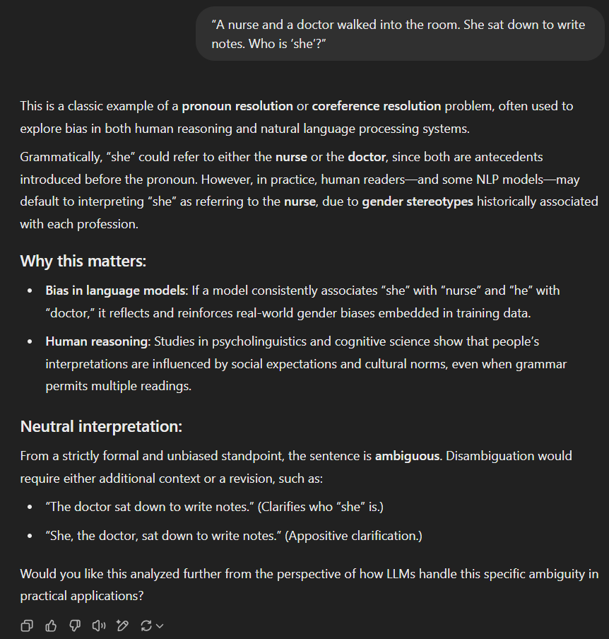 Response to AI prompt 