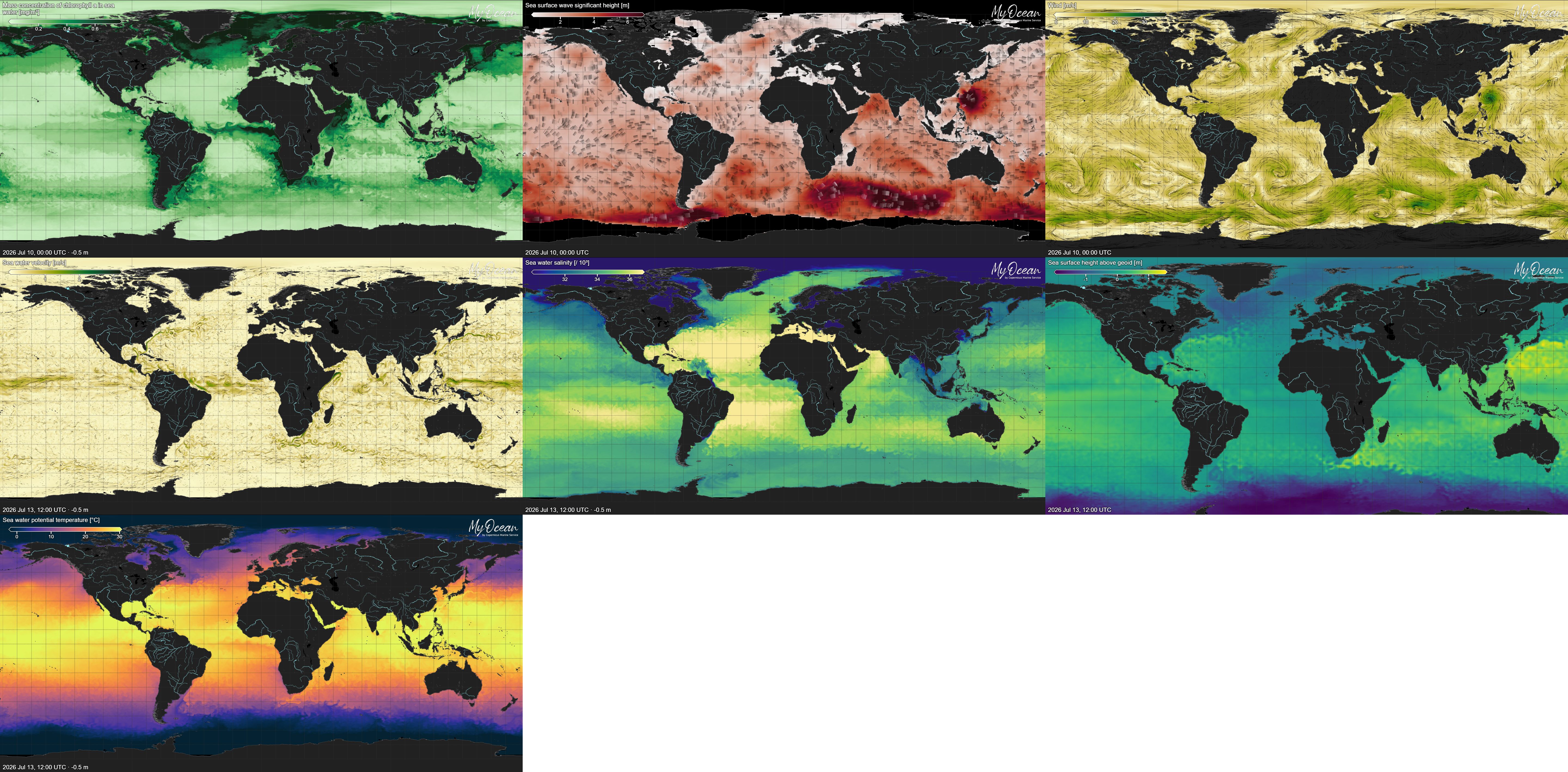 Figure 2: The core ocean variables in forecast products
