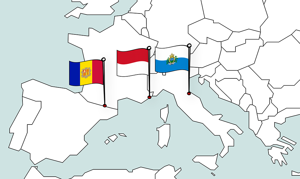 Map with the three AMS States