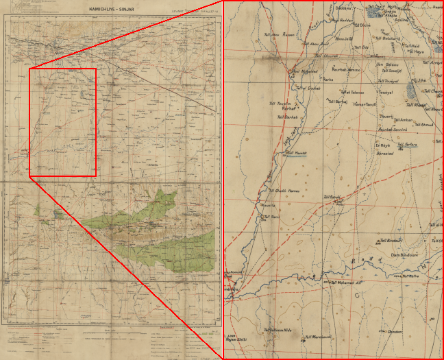 Colonial map of NE Syria