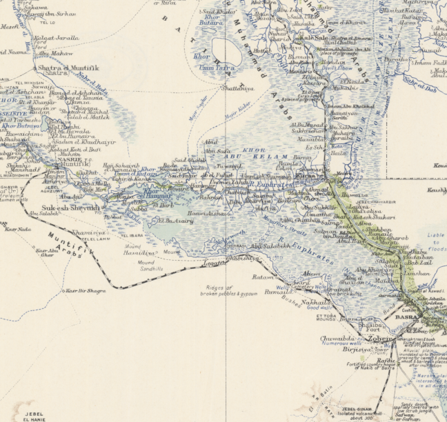 Colonial 1919 Iraq map inset