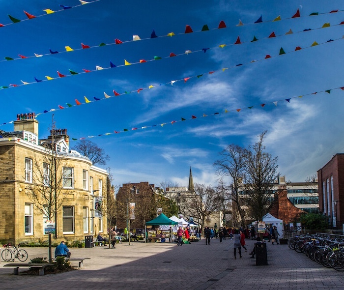 University of Leeds campus precinct.