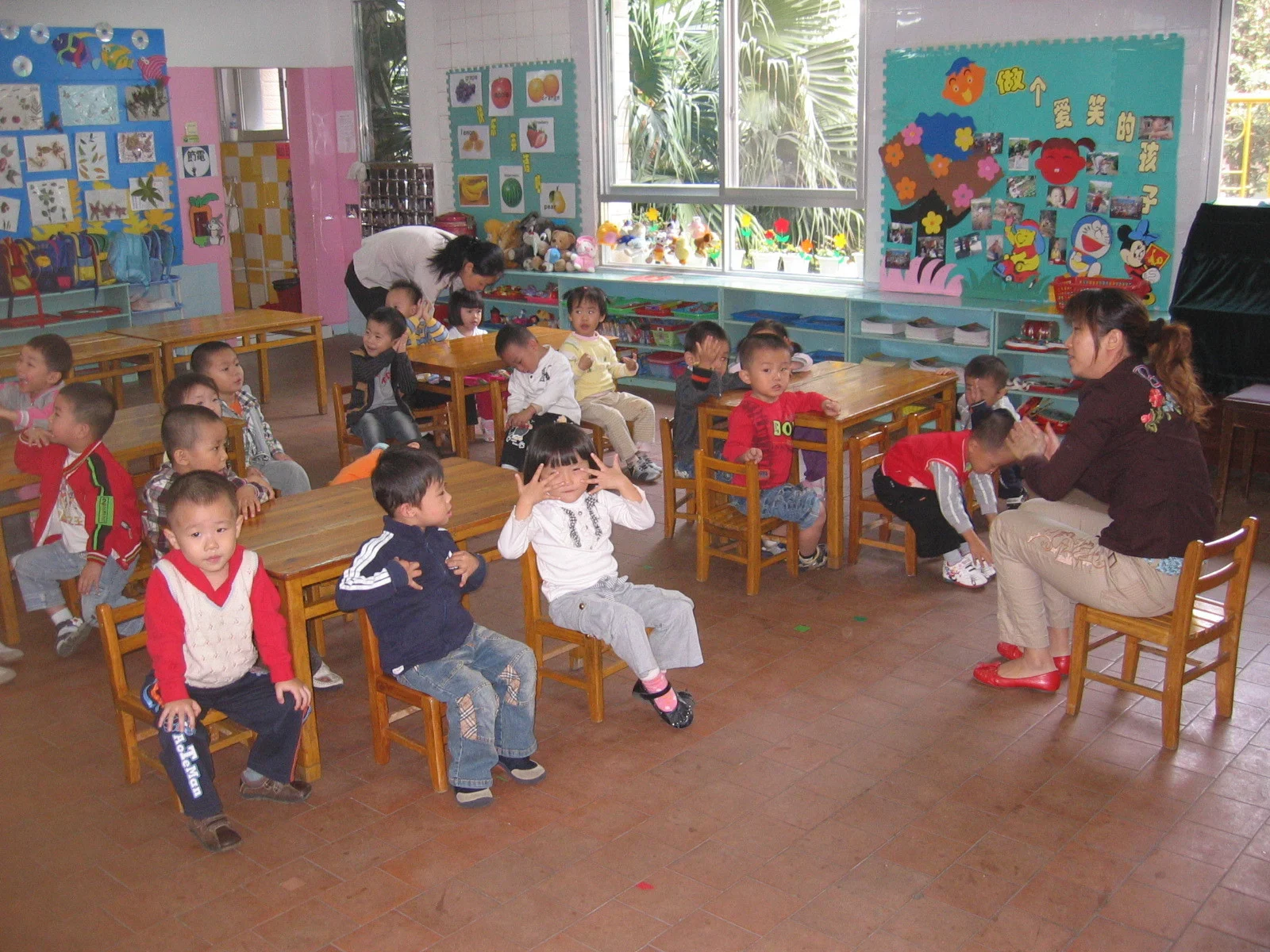 Children in a classroom