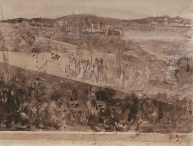 Degas Cortege aux Environs de Florence