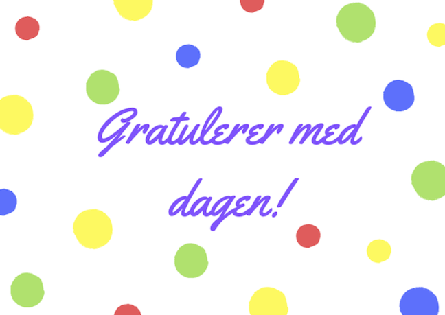 Happy bithday/Norwegian