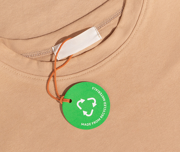 T-shirt made from recycled materials.
