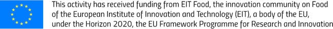 This activity has received funding from EIT Food, the innovation community on Food of the European Institute of Innovation and Technology (EIT), a body of the EU, under the Horizon 2020, the EU Framework Programme for Research and Innovation