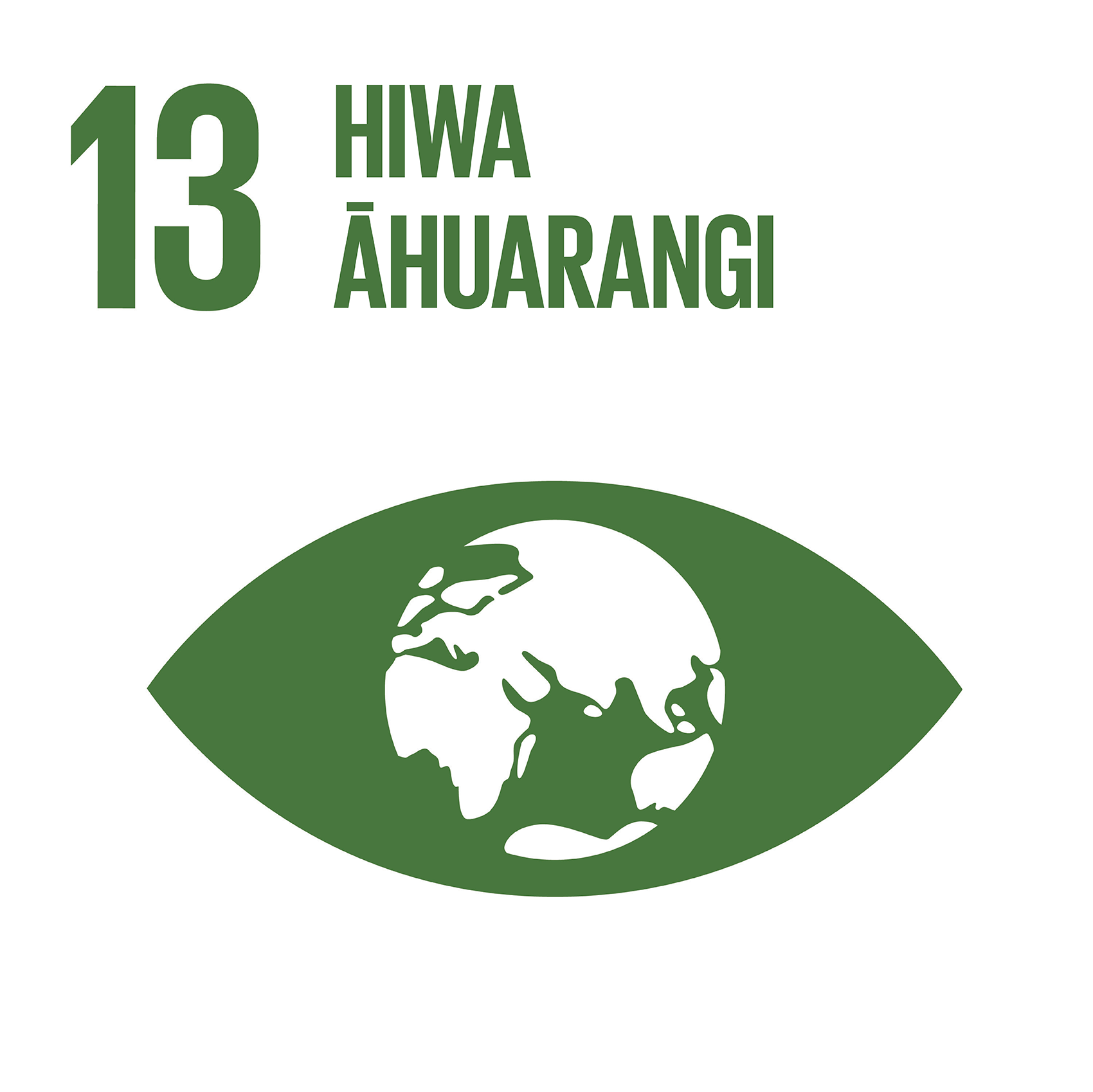 Icon of an eye with a world instead of a pupil with the title "Hiwa Ahuarangi"