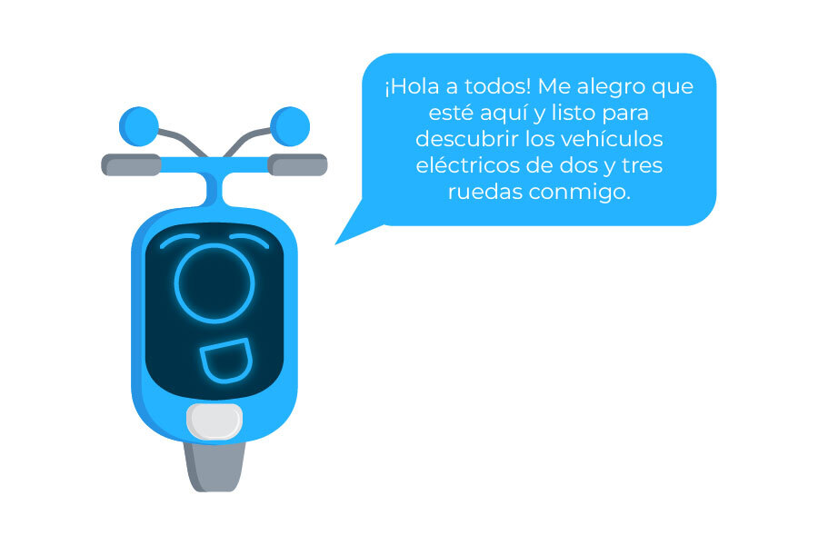 Un patinete eléctrico animado es la mascota de este curso