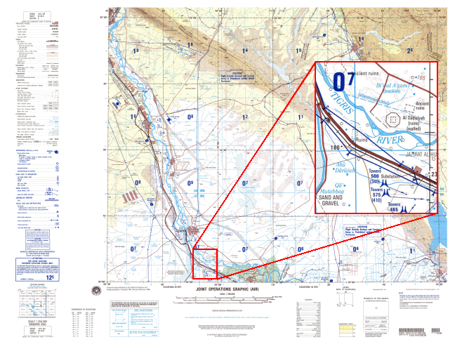 Pilot map of Samarra area