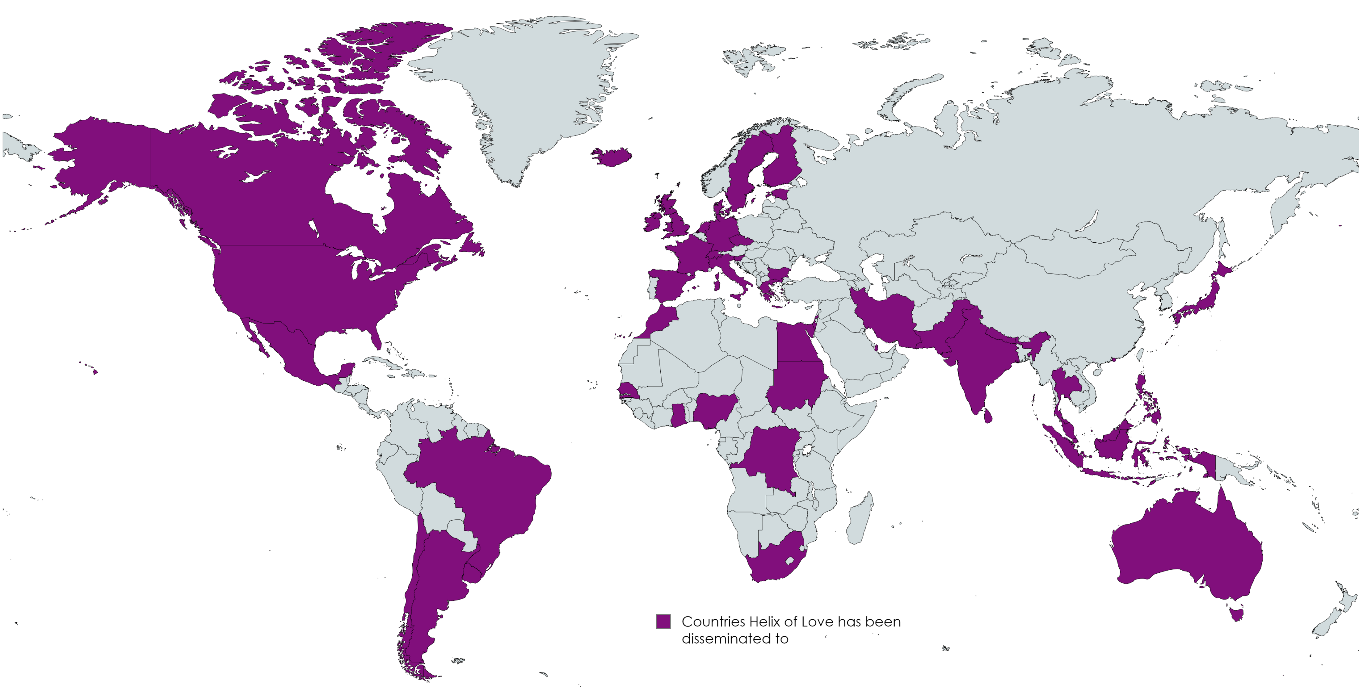 map of where the project had a reach