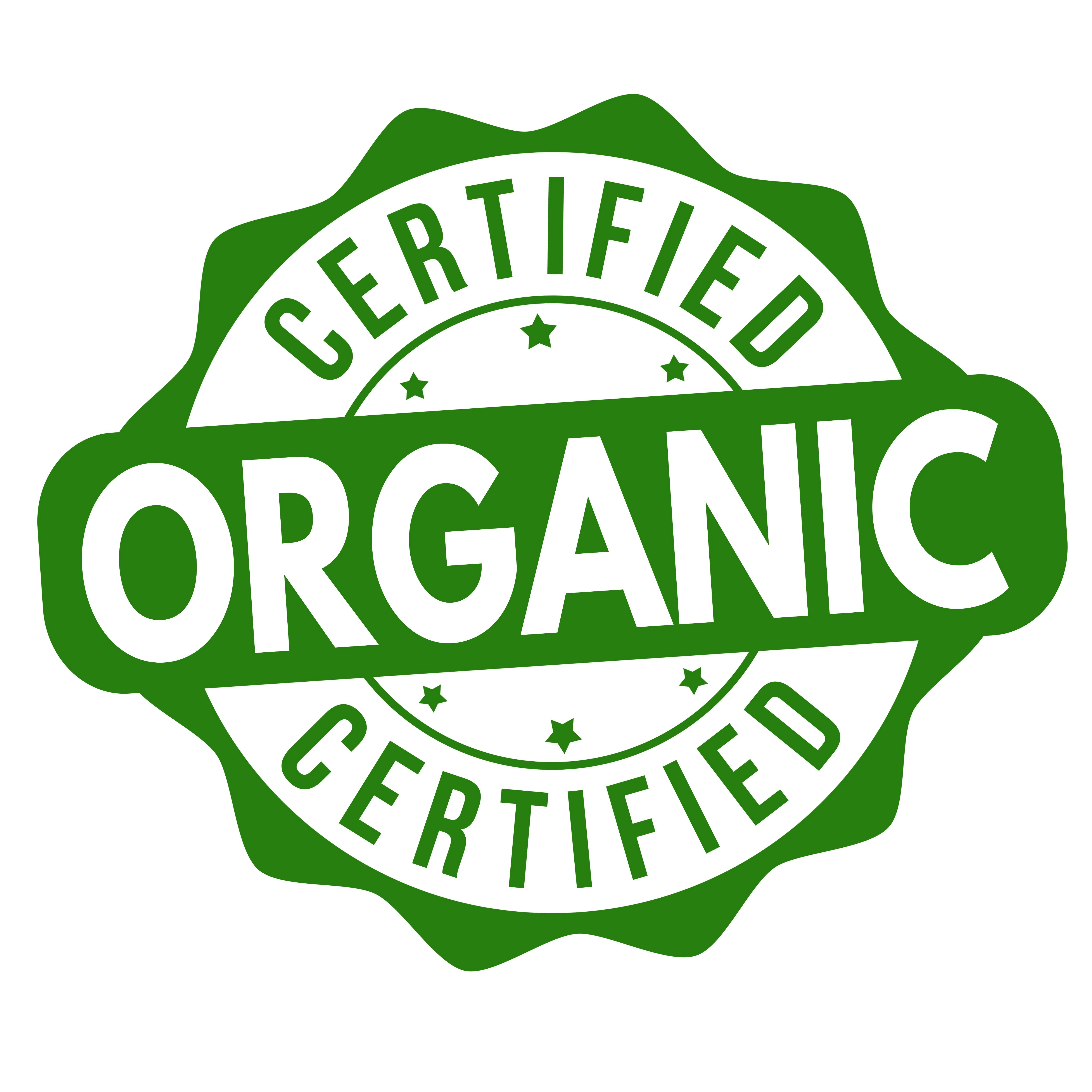 A logo saying 'certified organic'