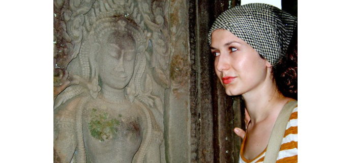 Tess Davis in Cambodia