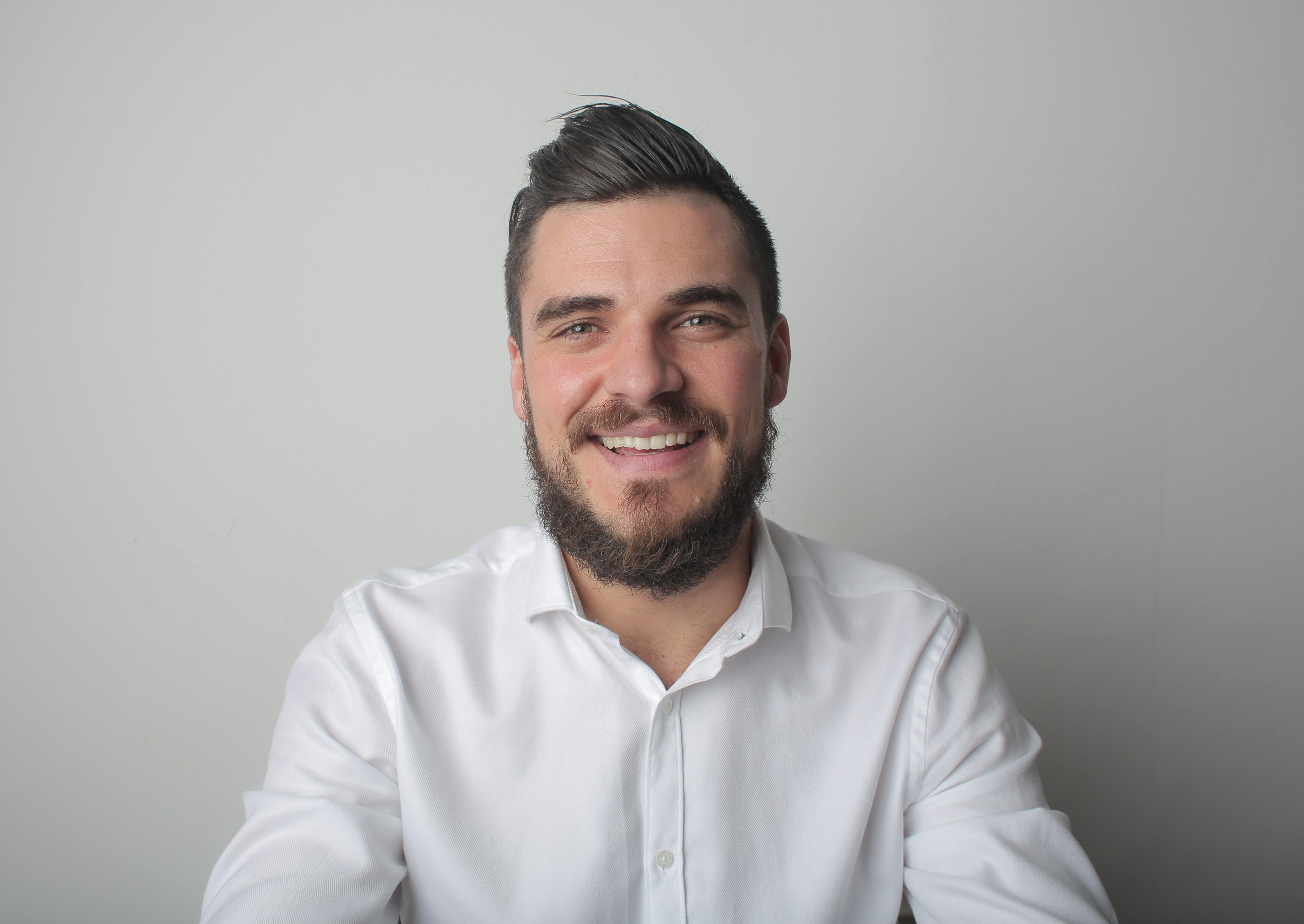 a stock image of a man with a beard