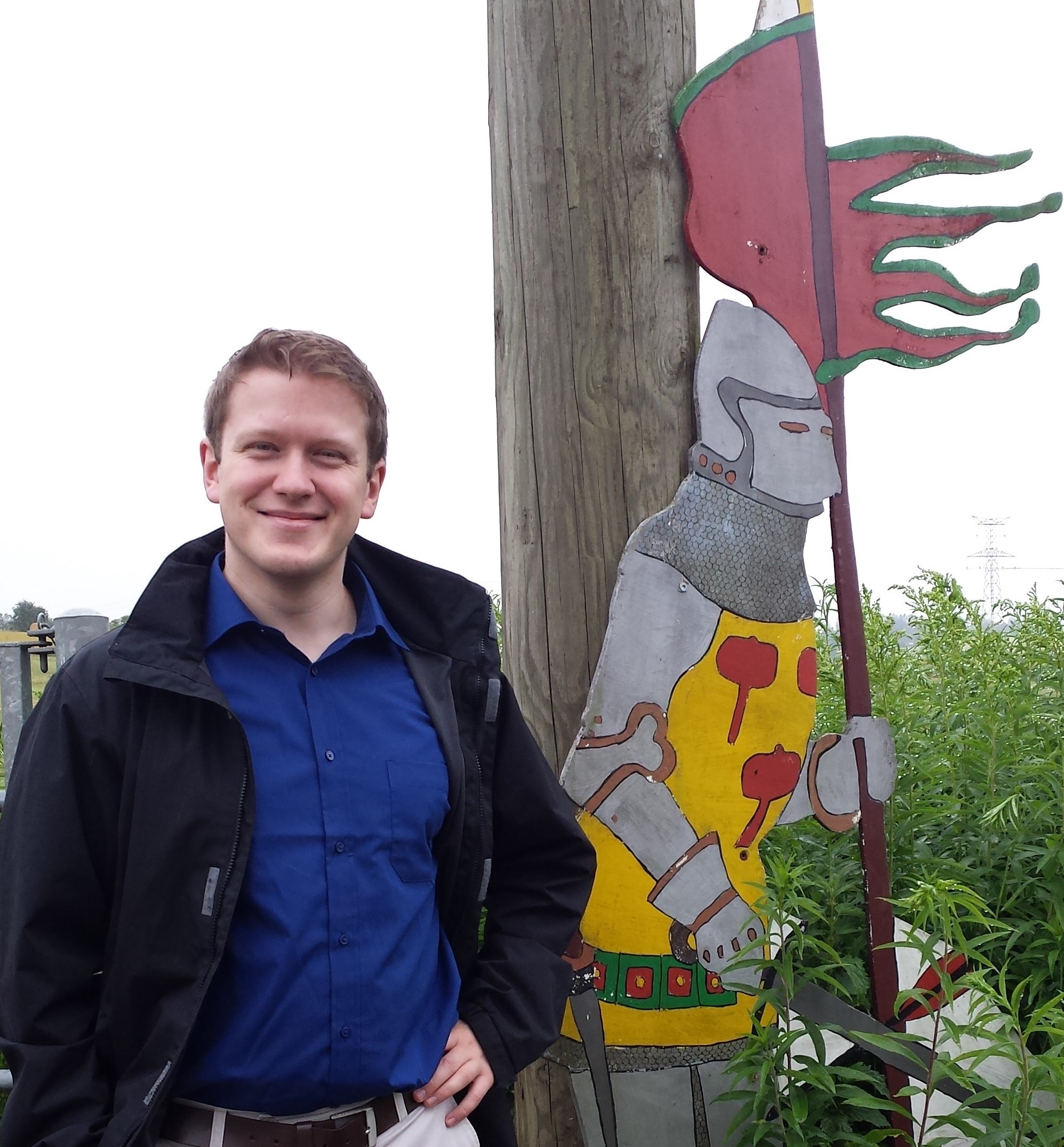 Dan Spencer at Azincourt in France, 2015.