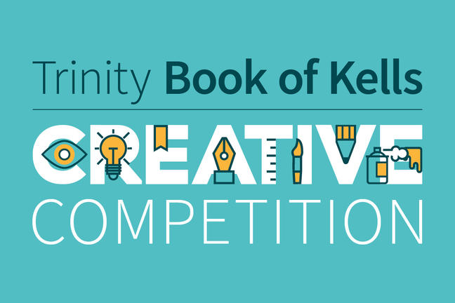Graphic that says "Trinity Book of Kells Competition".