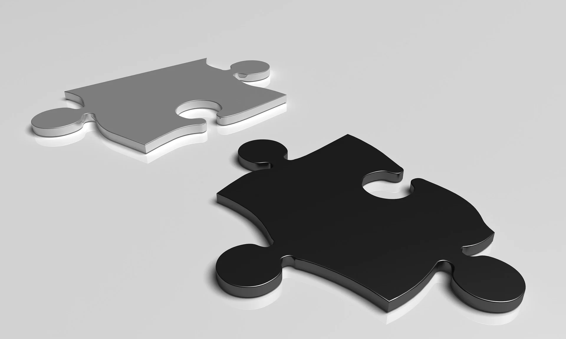 two jigsaw pieces