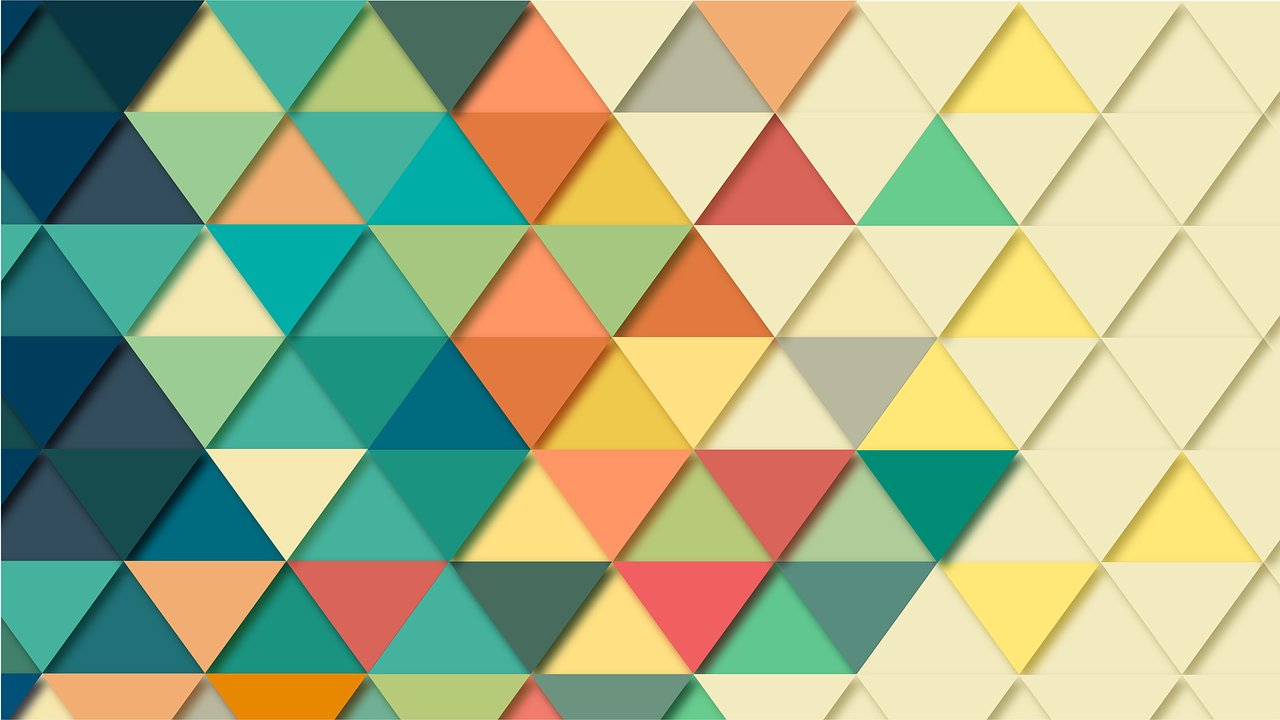 An abstract pattern of triangles