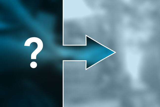 Image of a question mark with an arrow
