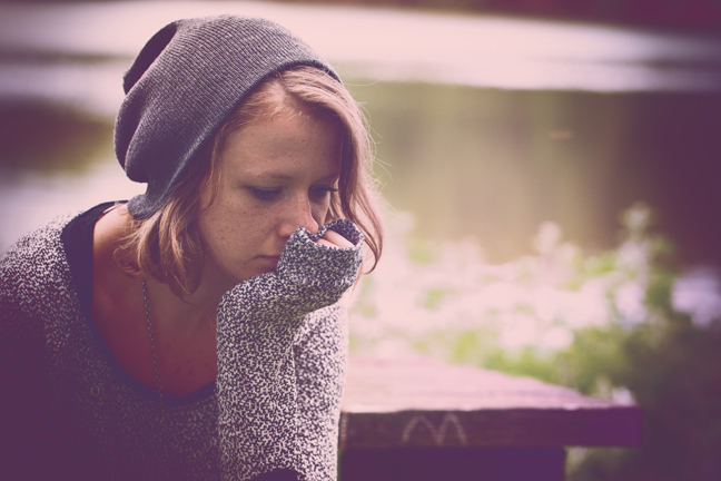 Unhappy young woman