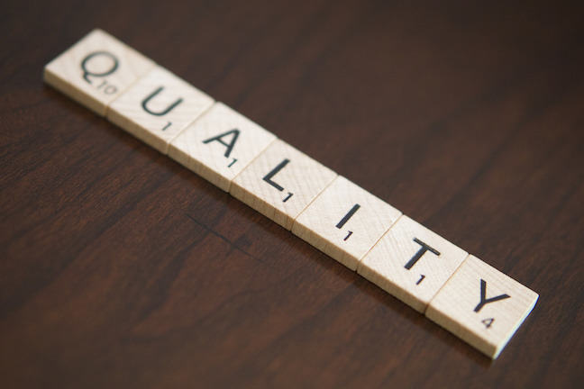 Scrabble letters reading quality