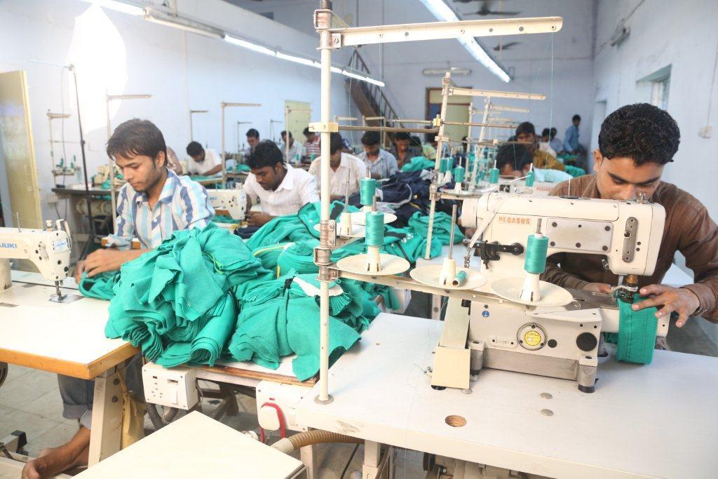 workers from Herbal Fab factory in India