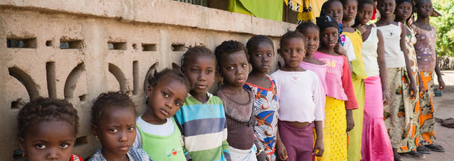 Image of children ranging from very young to teenaged