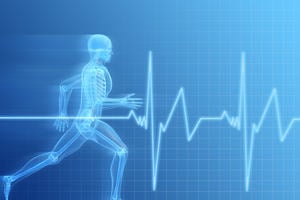 X-ray image of a man running