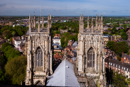 Aerial view of York