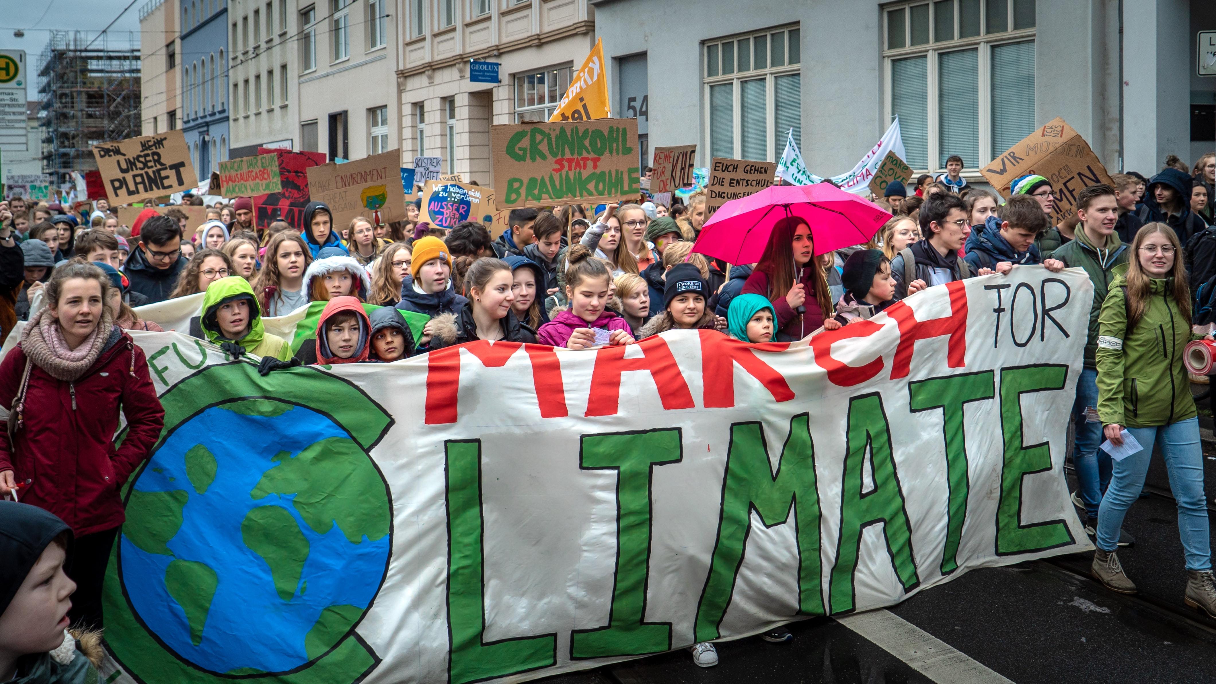 Image showing protesters on a climate march