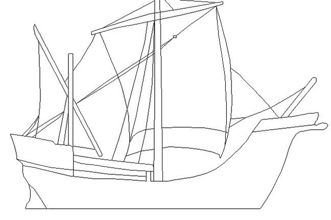 Hypothetical shape of the Grace Dieu of 1439.
