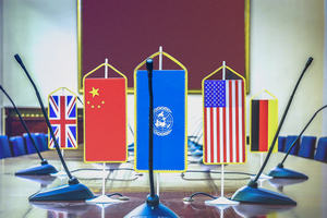 Flags representing nation-states