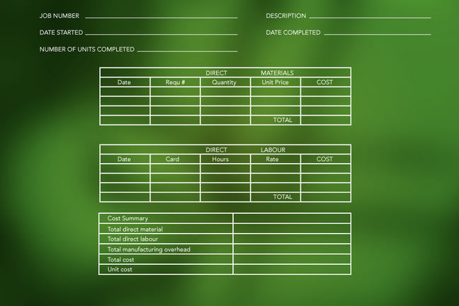 Image of cost sheet