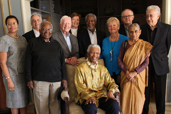 Nelson Mandela with the Elders
