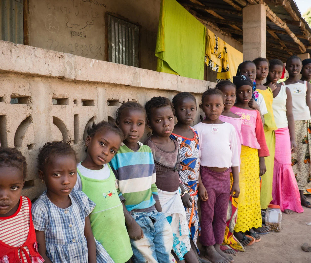 Image of children ranging from very young to teenaged