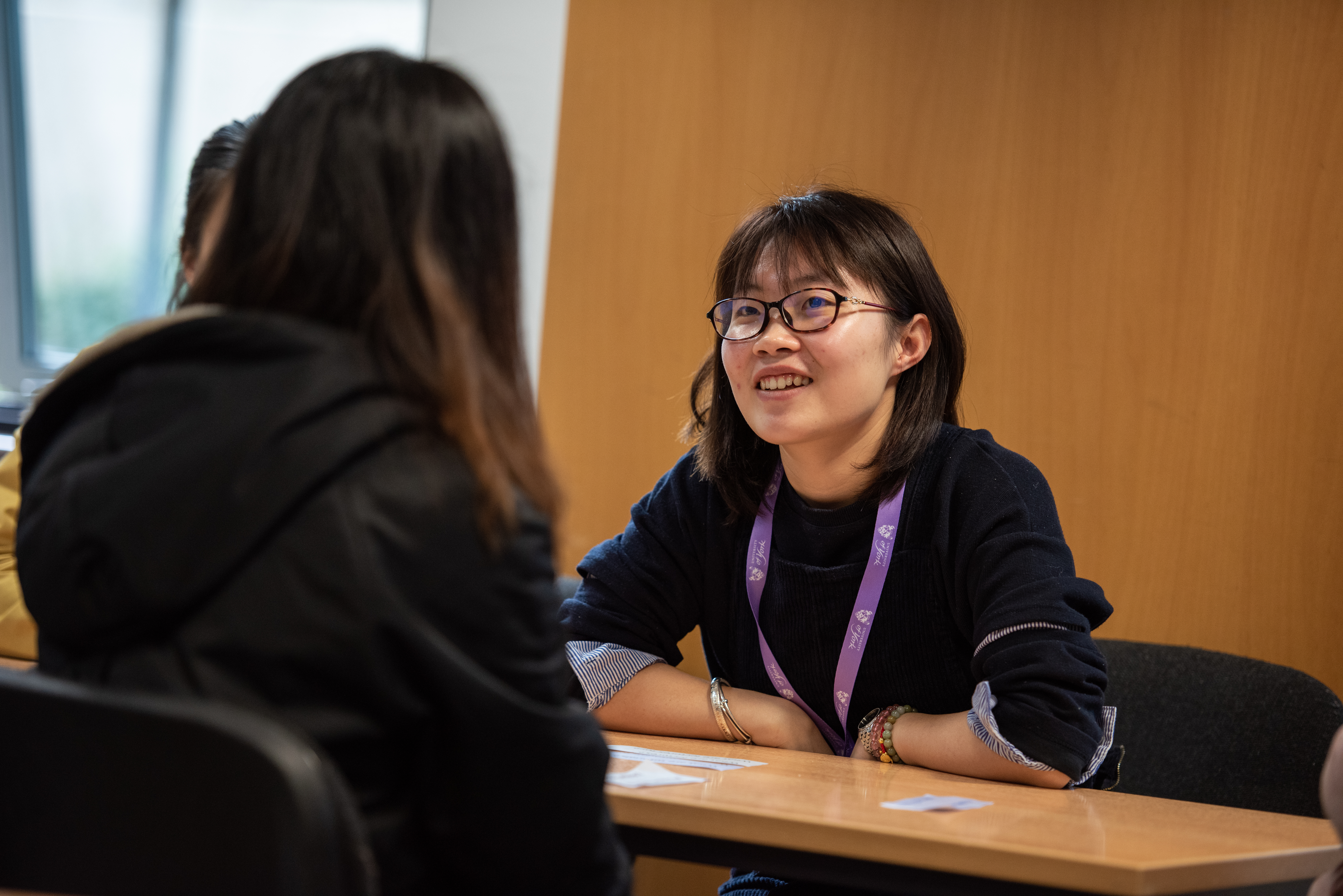 Two students talking