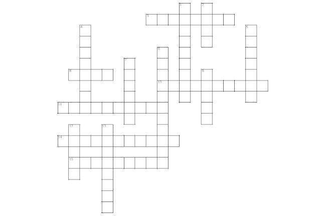 Crossword to help learners understand jargon