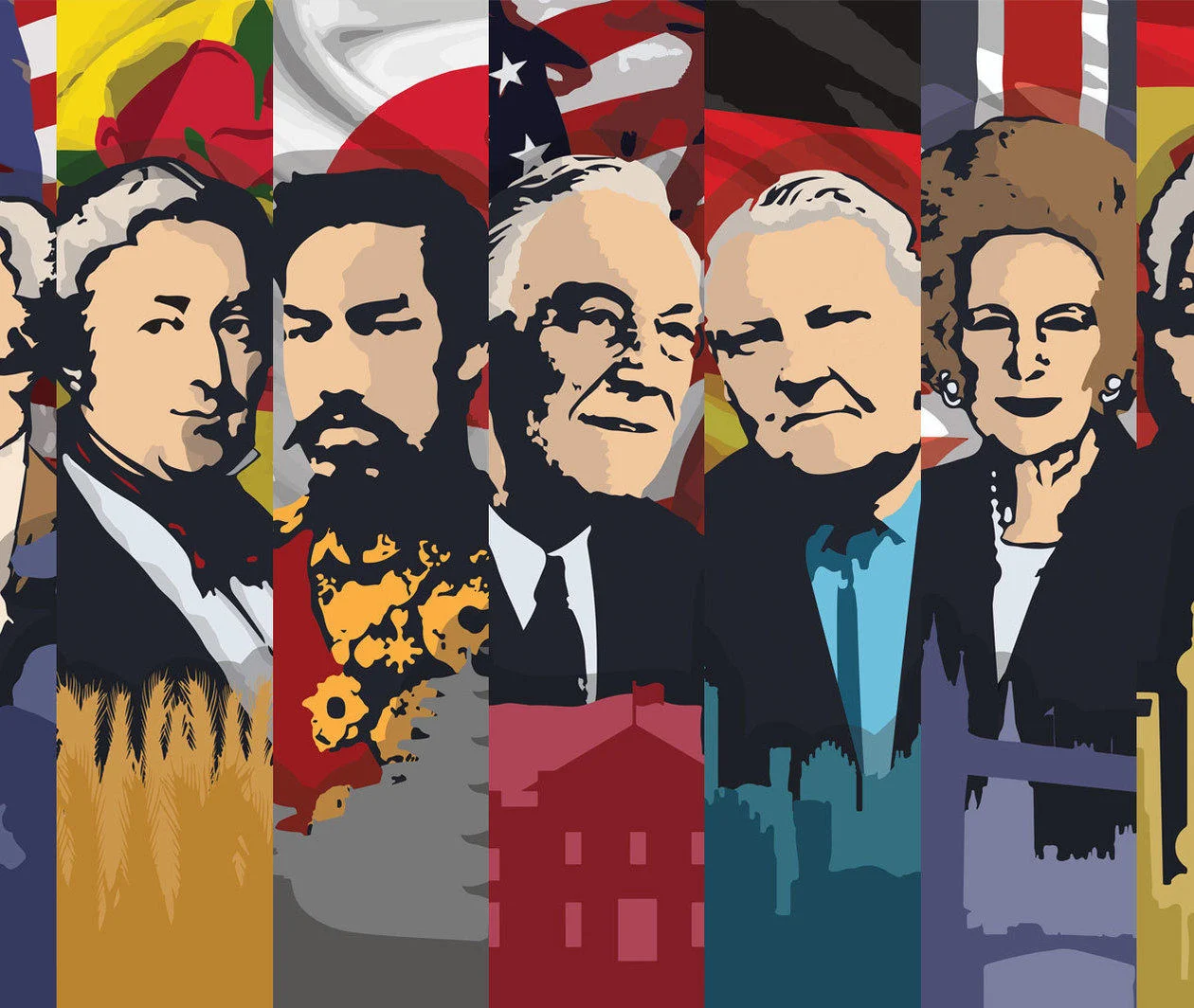 Illustrations of political leaders