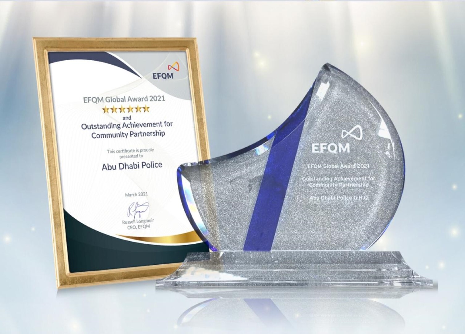 EFQM Award and certificate