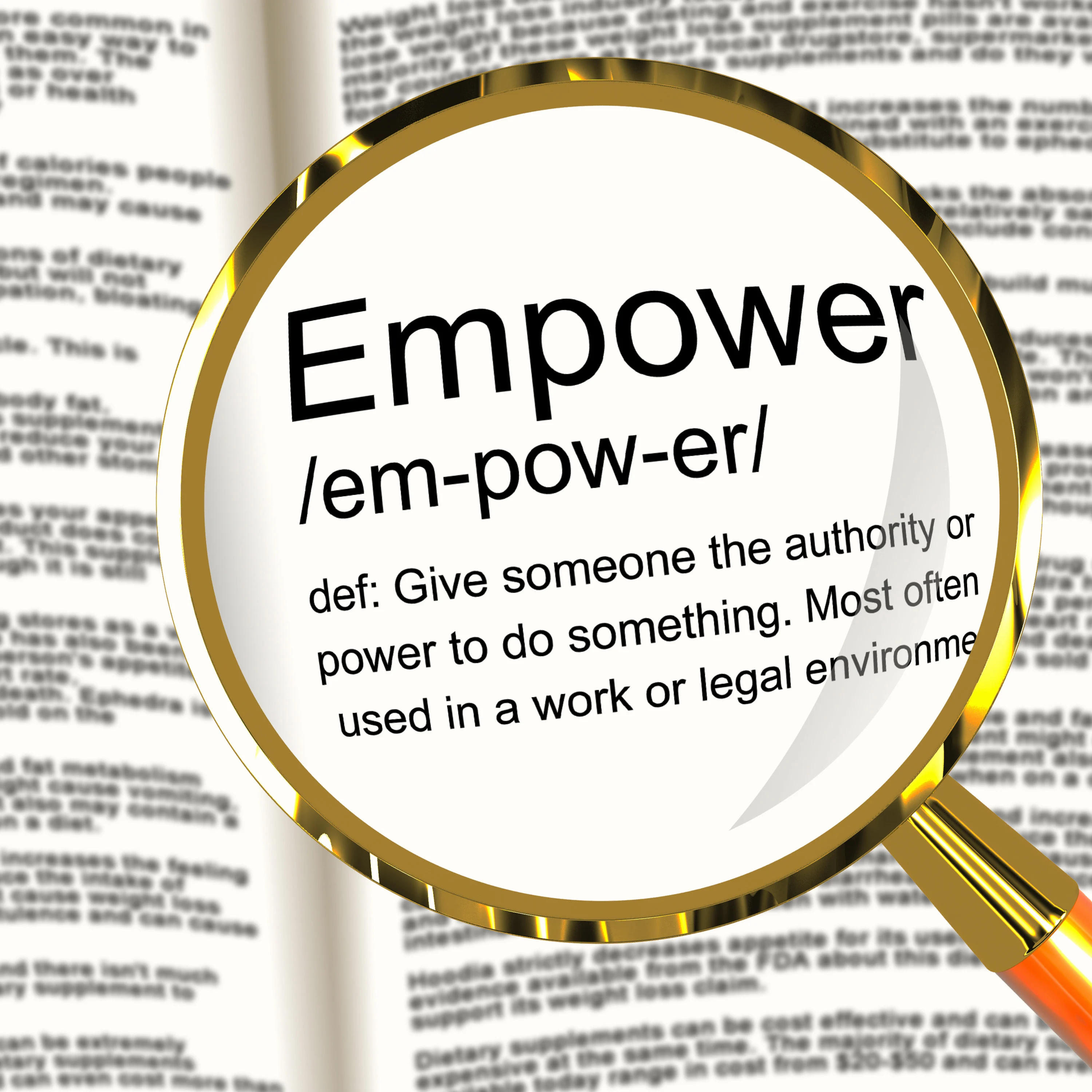 Empowerment in a dictionary